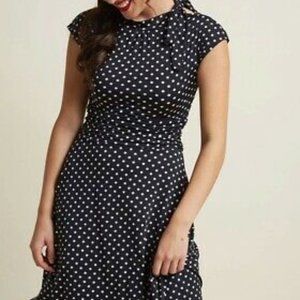 Gorgeous Polka Dot A-Line Dress Retro Rockabilly